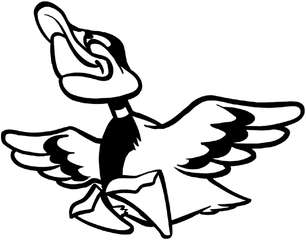 Comic duck vinyl sticker. Customize on line.  Animals Insects Fish 004-0956  